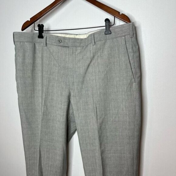 Coppley Men's Regular Fit Lightweight 100% Wool Dress Pants Gray Size 39R - Picture 2 of 13
